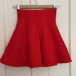 Make Red Mini Skirt